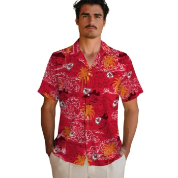 kansas city chiefs wave palm red hawaiian shirts fashion forward