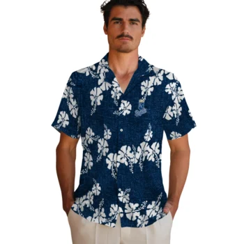 kansas city royals hibiscus petals royal blue hawaiian shirts fashion forward