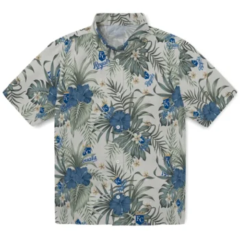kansas city royals hibiscus designs beige hawaiian shirts best selling