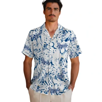 kansas city royals hibiscus overlay hawaiian shirts fashion forward