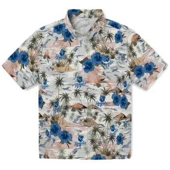 kansas city royals hibiscus seaside white hawaiian shirts best selling