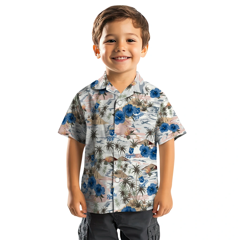Kansas City Royals Hawaiian Shirt - Hibiscus Seaside kansas city royals hibiscus seaside white hawaiian shirts top rated
