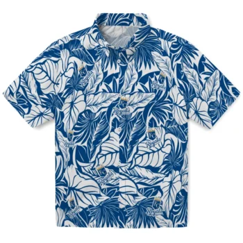 kansas city royals monstera layer royal blue hawaiian shirts best selling