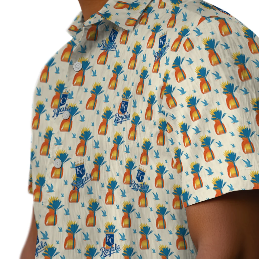 Kansas City Royals Hawaiian Shirt - Pineapple Delight kansas city royals pineapple delight beige hawaiian shirts trendy