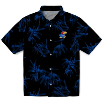 kansas jayhawks bamboo branches blue black hawaiian shirts best selling