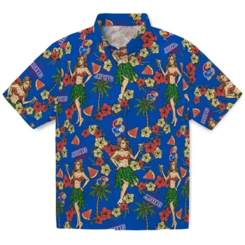 kansas jayhawks hawaiian girls design blue hawaiian shirts best selling