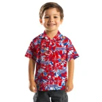 Kansas Jayhawks Hawaiian Shirt – Hibiscus Overlay