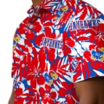 Kansas Jayhawks Hawaiian Shirt – Hibiscus Overlay