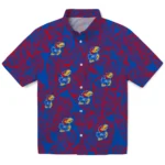 Kansas Jayhawks Hawaiian Shirt – Leaf Outline