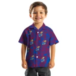 Kansas Jayhawks Hawaiian Shirt – Leaf Outline
