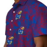 Kansas Jayhawks Hawaiian Shirt – Leaf Outline
