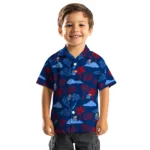 Kansas Jayhawks Hawaiian Shirt – Palm And Clouds