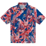 Kansas Jayhawks Hawaiian Shirt – Palm Leaves
