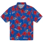 Kansas Jayhawks Hawaiian Shirt – Palm Tree Motif