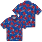 Kansas Jayhawks Hawaiian Shirt – Palm Tree Motif