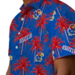 Kansas Jayhawks Hawaiian Shirt – Palm Tree Motif