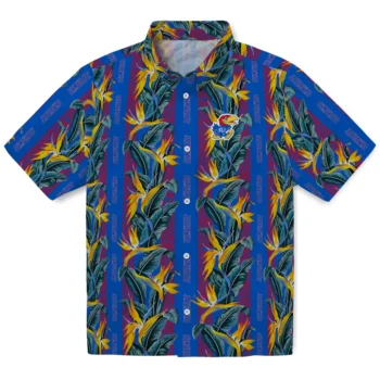 kansas jayhawks paradise vines blue hawaiian shirts best selling