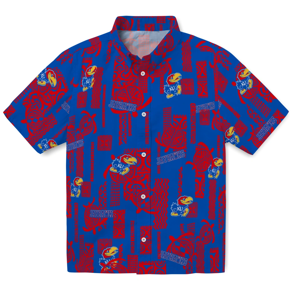 Kansas Jayhawks Hawaiian Shirt - Turtle Lines kansas jayhawks turtle lines blue hawaiian shirts best selling