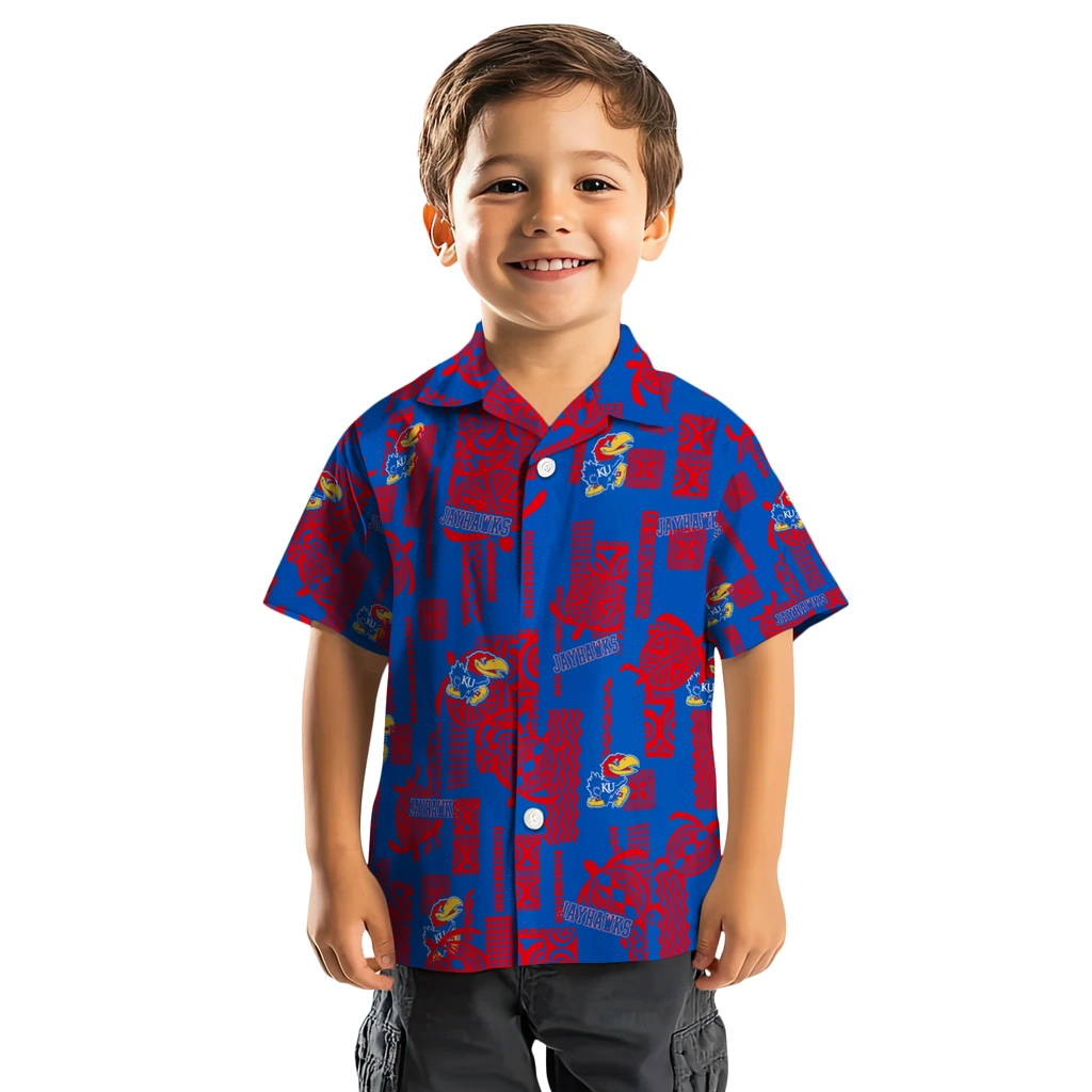 Kansas Jayhawks Hawaiian Shirt - Turtle Lines kansas jayhawks turtle lines blue hawaiian shirts top rated