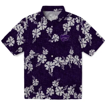 kansas state wildcats hibiscus petals purple hawaiian shirts best selling