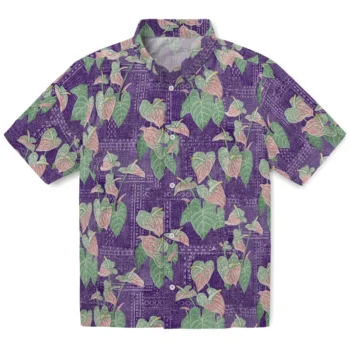 kansas state wildcats anthurium overlay purple hawaiian shirts best selling