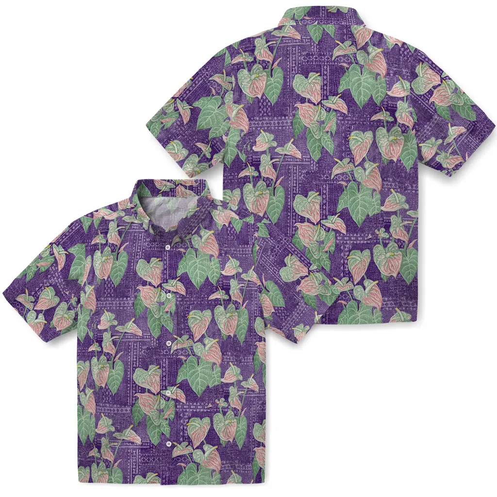 Kansas State Wildcats Hawaiian Shirt - Anthurium Overlay kansas state wildcats anthurium overlay purple hawaiian shirts high quality