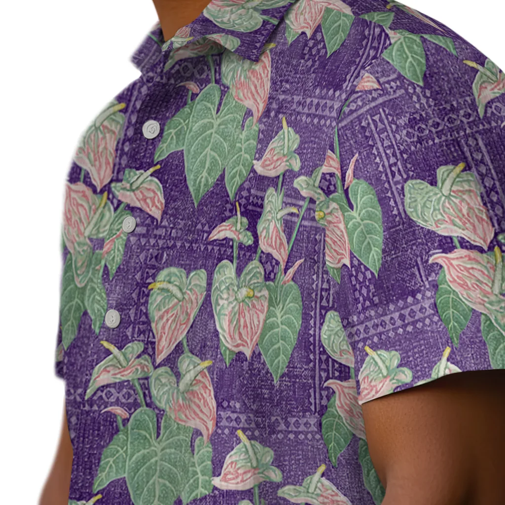 Kansas State Wildcats Hawaiian Shirt - Anthurium Overlay kansas state wildcats anthurium overlay purple hawaiian shirts trendy