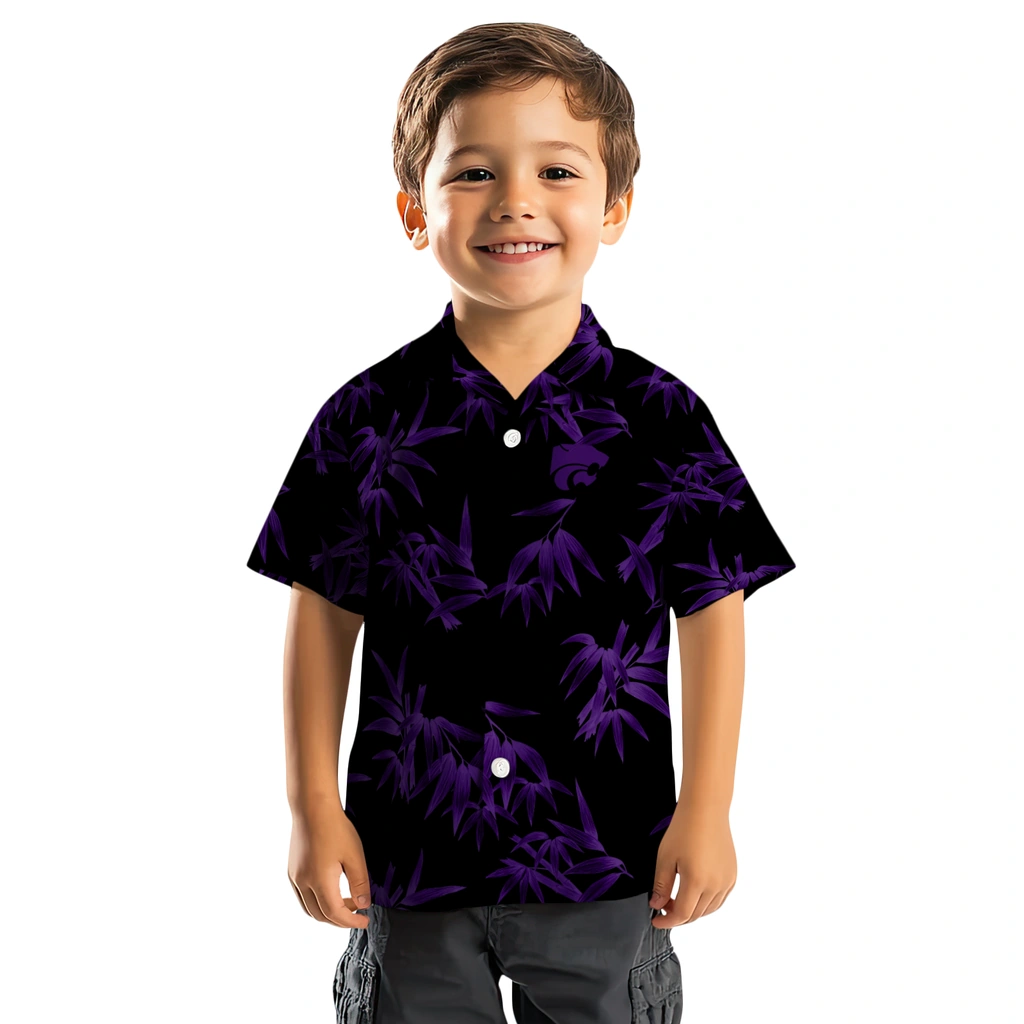 Kansas State Wildcats Hawaiian Shirt - Bamboo Branches kansas state wildcats bamboo branches purple black hawaiian shirts top rated