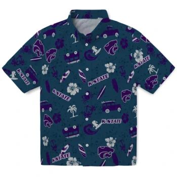 kansas state wildcats beach vibe navy hawaiian shirts best selling
