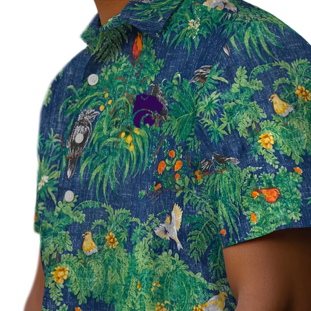 Kansas State Wildcats Hawaiian Shirt - Bird Canopy kansas state wildcats bird canopy green hawaiian shirts trendy