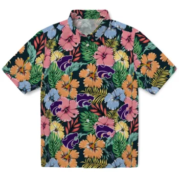 kansas state wildcats brilliant hibiscus garden hawaiian shirts best selling