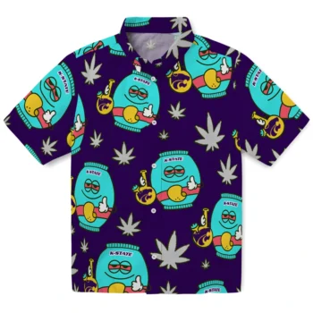 kansas state wildcats bong smile purple hawaiian shirts best selling