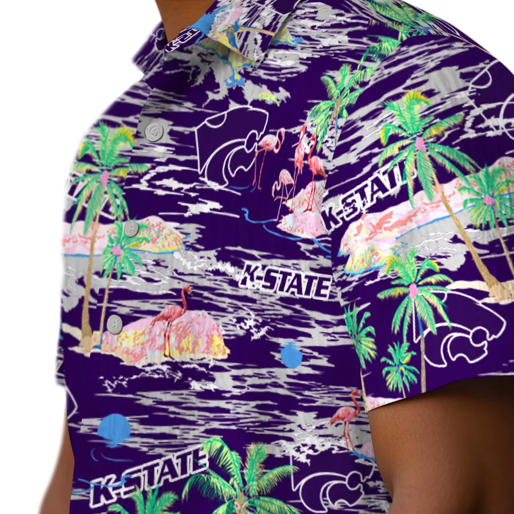 Kansas State Wildcats Hawaiian Shirt - Hawaii Island kansas state wildcats flamingo retreat purple hawaiian shirts trendy