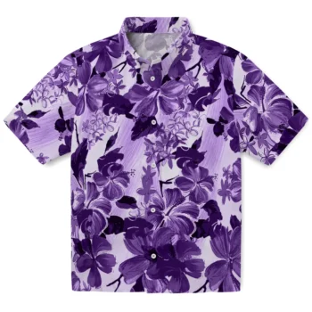 kansas state wildcats hibiscus arrangement purple hawaiian shirts best selling