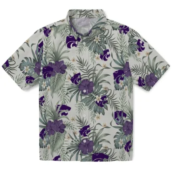 kansas state wildcats hibiscus designs beige hawaiian shirts best selling