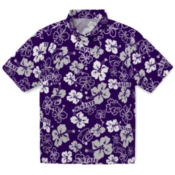 kansas state wildcats hibiscus bloom purple hawaiian shirts best selling