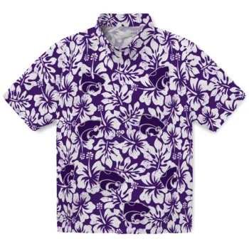 kansas state wildcats hibiscus motif purple white hawaiian shirts best selling