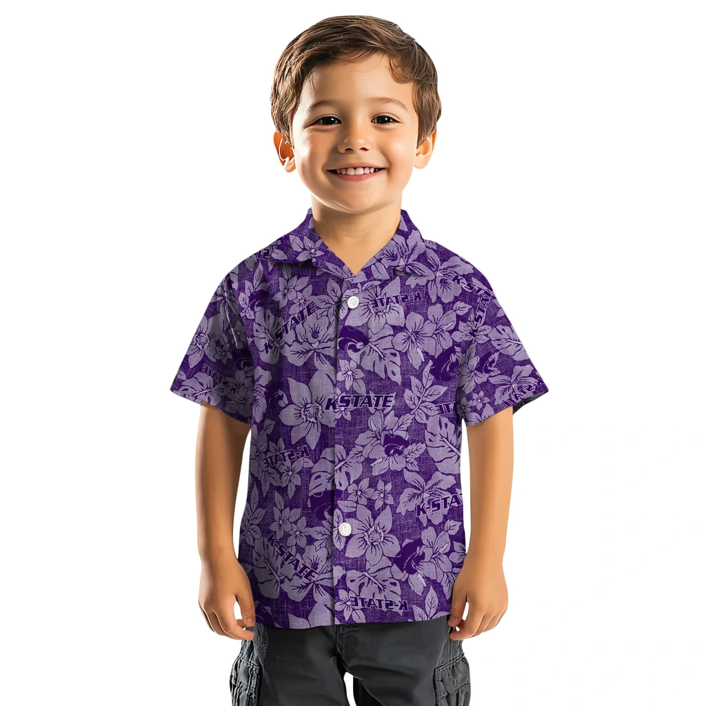 Kansas State Wildcats Hawaiian Shirt - Hibiscus Oasis kansas state wildcats hibiscus oasis purple hawaiian shirts top rated