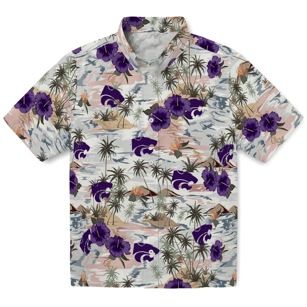 Kansas State Wildcats Hawaiian Shirt - Hibiscus Seaside kansas state wildcats hibiscus seaside white hawaiian shirts best selling