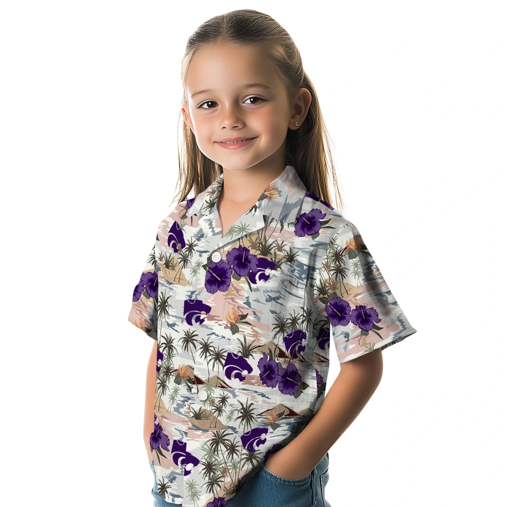 Kansas State Wildcats Hawaiian Shirt - Hibiscus Seaside kansas state wildcats hibiscus seaside white hawaiian shirts premium grade