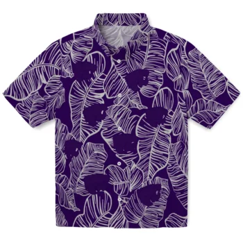 kansas state wildcats leaf outline purple hawaiian shirts best selling