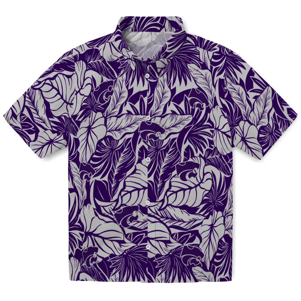 Kansas State Wildcats Hawaiian Shirt - Monstera Layer kansas state wildcats monstera layer purple hawaiian shirts best selling