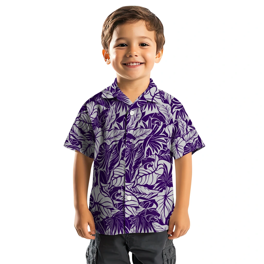 Kansas State Wildcats Hawaiian Shirt - Monstera Layer kansas state wildcats monstera layer purple hawaiian shirts top rated
