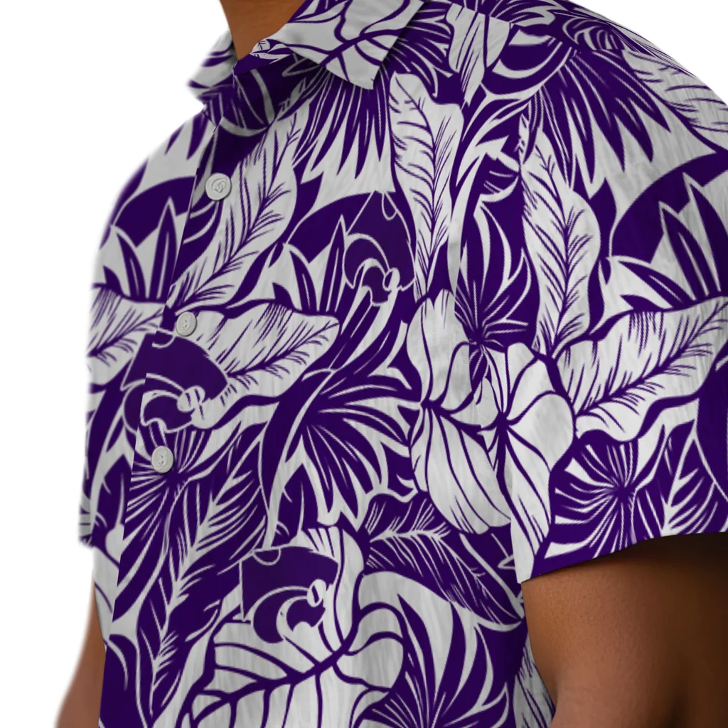 Kansas State Wildcats Hawaiian Shirt - Monstera Layer kansas state wildcats monstera layer purple hawaiian shirts trendy