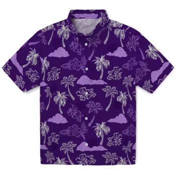 kansas state wildcats palm and clouds purple hawaiian shirts best selling