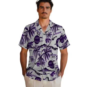 kansas state wildcats palm sunset hawaiian shirts fashion forward