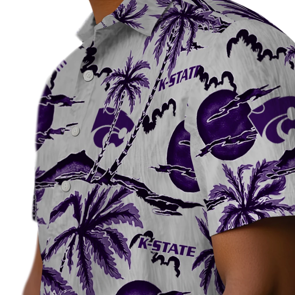 Kansas State Wildcats Hawaiian Shirt - Palm Sunset kansas state wildcats palm sunset hawaiian shirts trendy