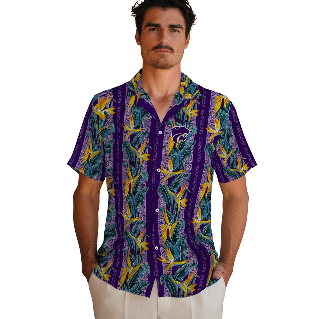Kansas State Wildcats Hawaiian Shirt - Paradise Vines kansas state wildcats paradise vines purple hawaiian shirts fashion forward