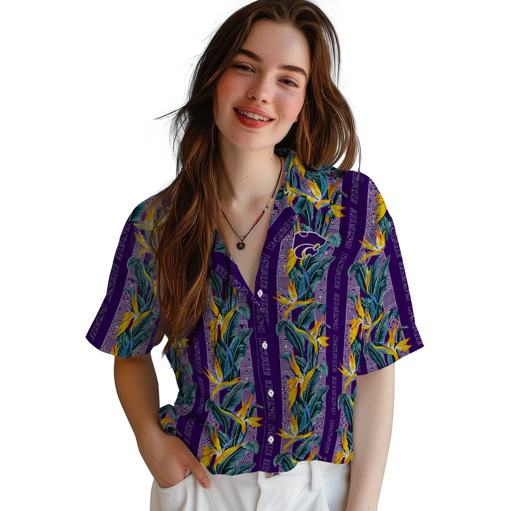 Kansas State Wildcats Hawaiian Shirt - Paradise Vines kansas state wildcats paradise vines purple hawaiian shirts latest model