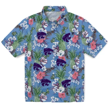 kansas state wildcats pineapple bouquet best sky blue hawaiian shirts best selling